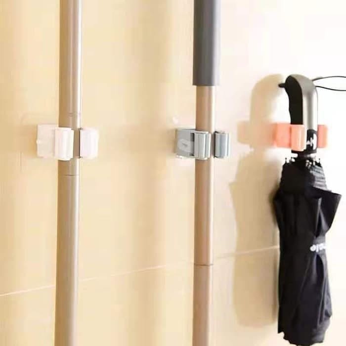 GANTUNGAN TEMPEL DINDING GAGANG SHOWER MANDI SAPU ALAT PEL HOLDER HOOK