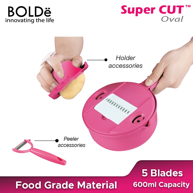 Bolde Super Cut Oval 5 IN 1 Alat Pemotong Parutan Buah Sayur Sayuran Cutter