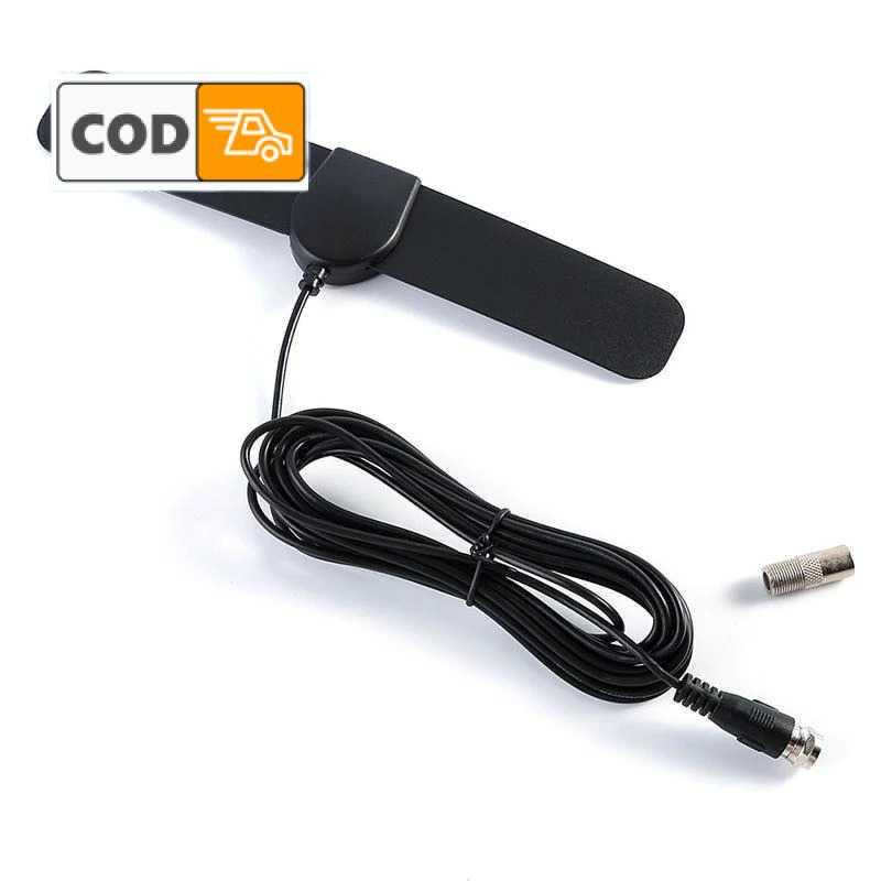 Antena Penguat Sinyal Siaran TV Digital Indoor DVB-T2 High Gain 25dB Kabel 3M Super Jernih Desain Ti