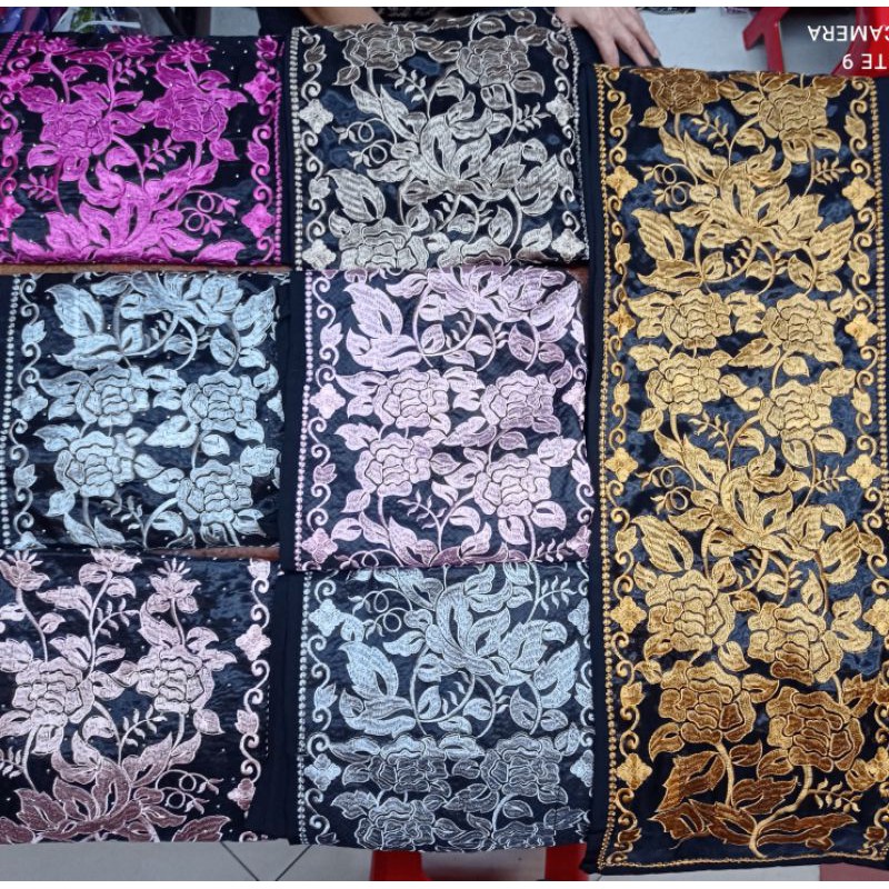 lilit bordir mawar senada
