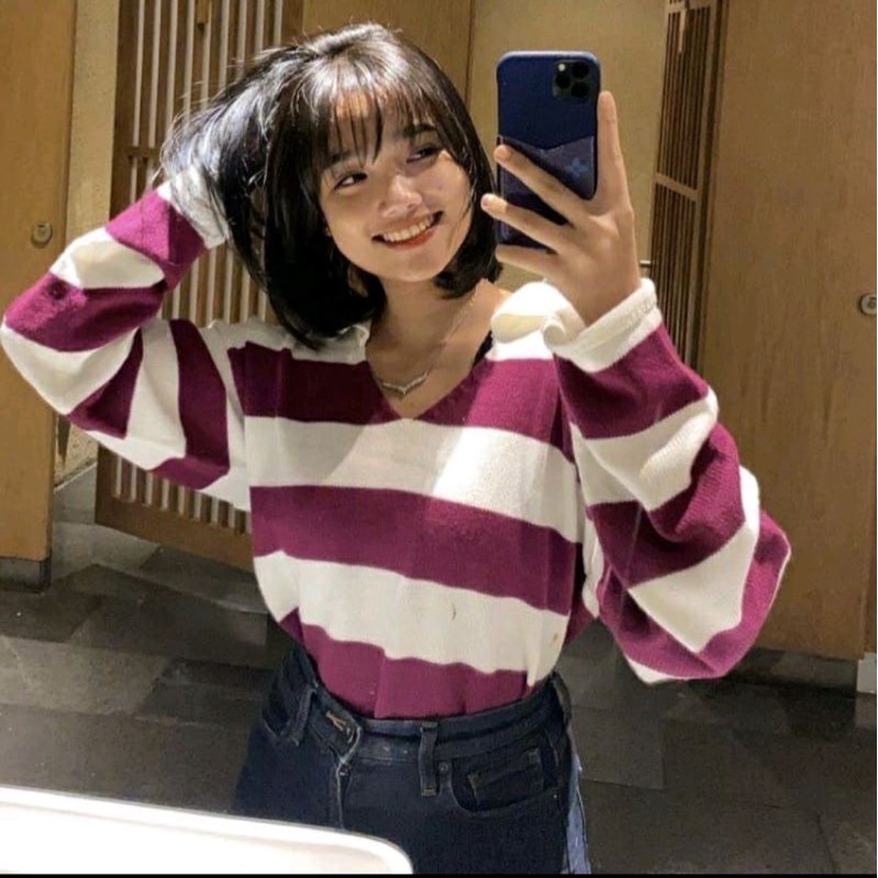 Sweater fuji crop top rajut  blazter | sweater rajut