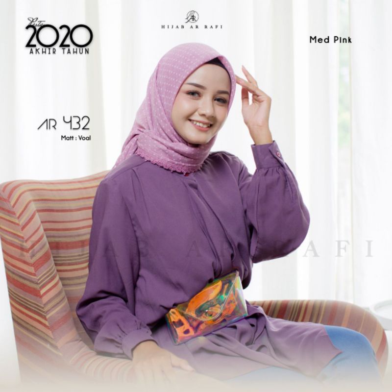 HIJAB ARRAFI AR 432 HIJAB SEGIEMPAT MOTIF