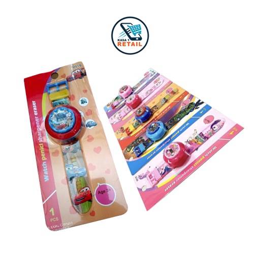 

Peraut Model Jam Tangan ada Stip / Penghapus Karakter Lucu