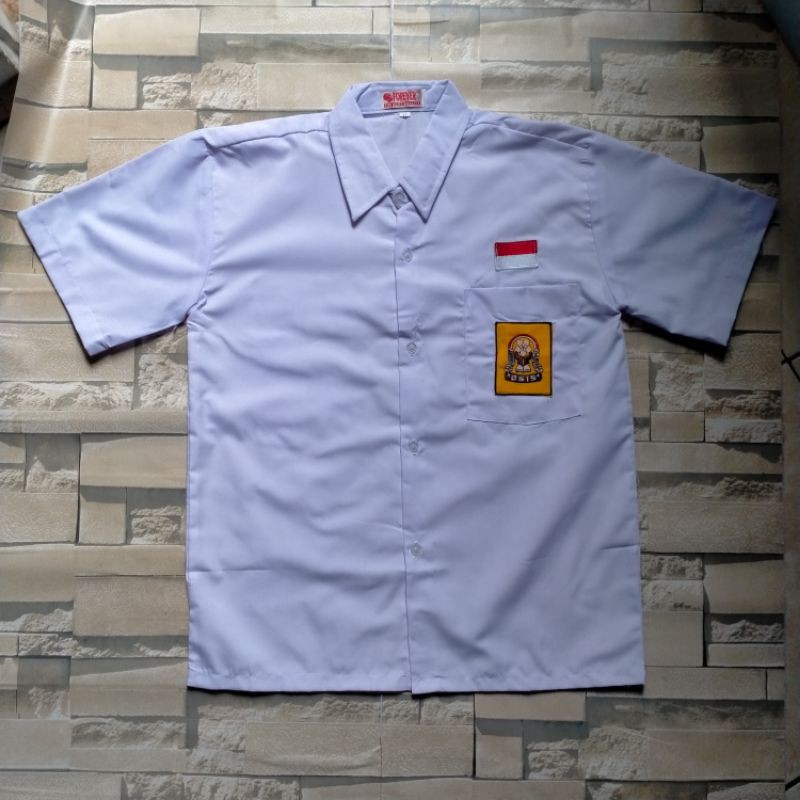 baju kemeja seragam smp lengan pendek unisex ( cewe / cowo )