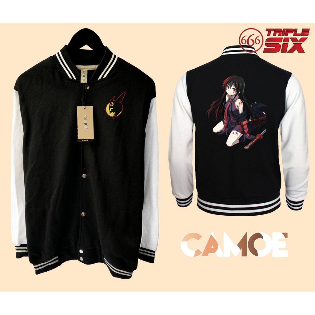 Jaket Baseball Varsity Anime Akame Ga kill Akame waifu