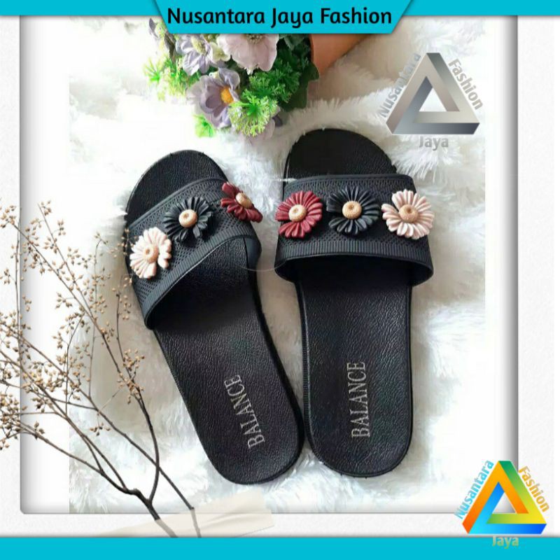 ⚡12.12 TERLARIS⚡ Sandal Jelly Premium Import - Sendal Wanita Slip on - Sandal Balance 956-22