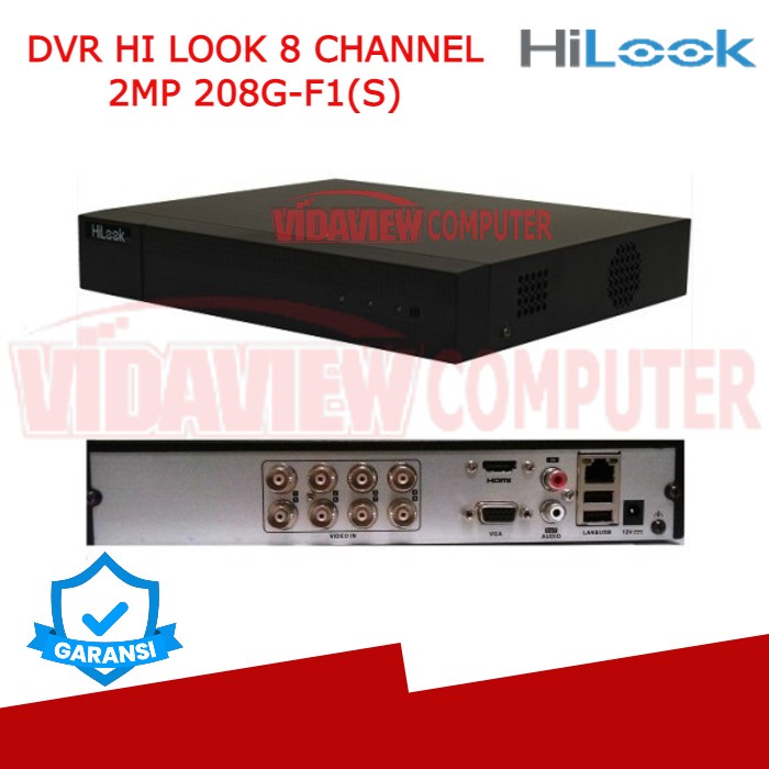 DVR HI LOOK 8 CHANNEL 2 MP 208G-M1 SUPPORT SOUND/AUDIO/COLOR