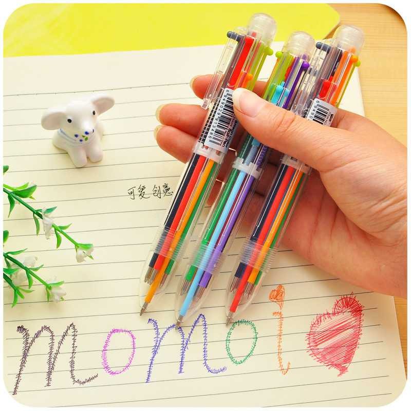 Paling Dicari ! Pena Ballpoint Multi Warna 6 in 1