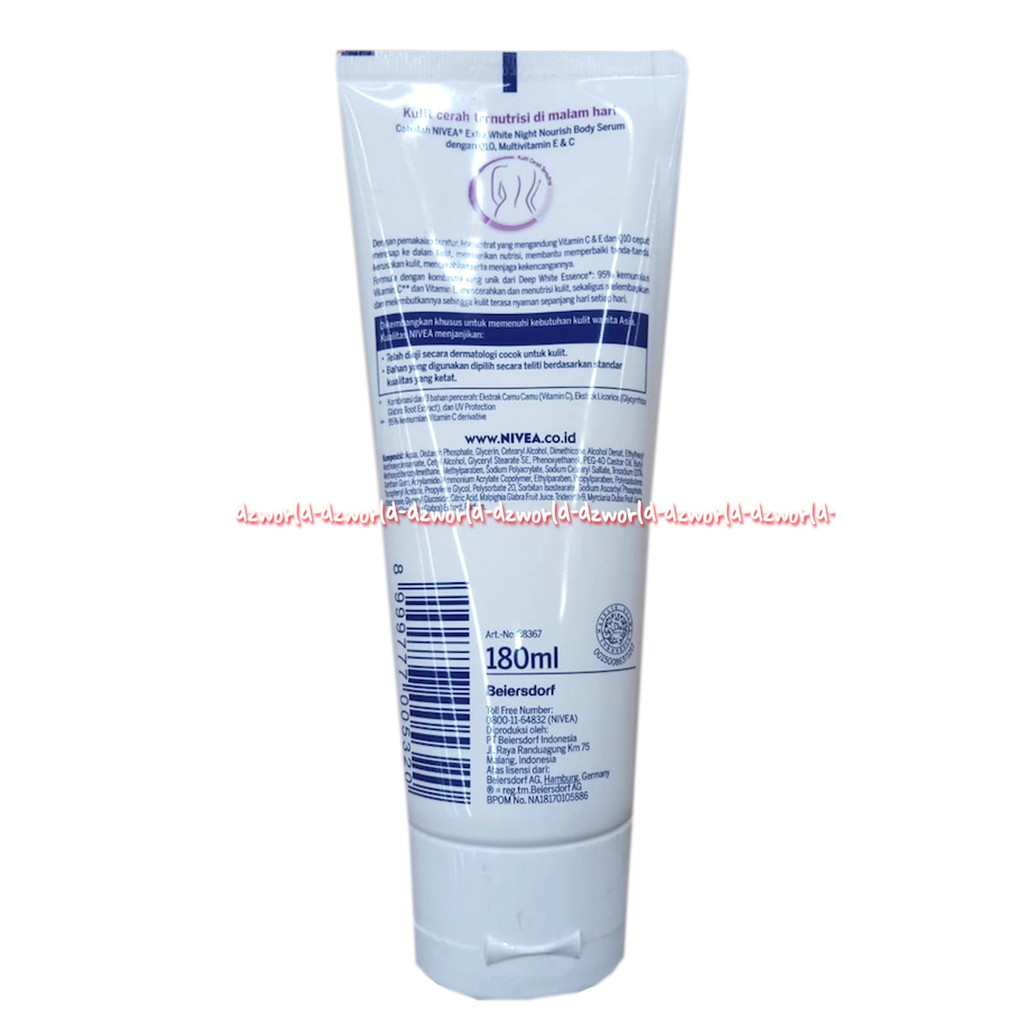 Nivea Body Serum 180ml Night Whitening Nivea Handbody Night Hand Body