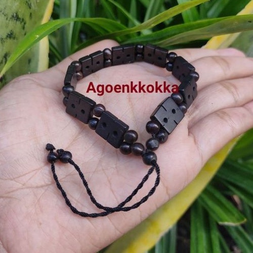 Gelang plat 8 hitam kokka kaokah