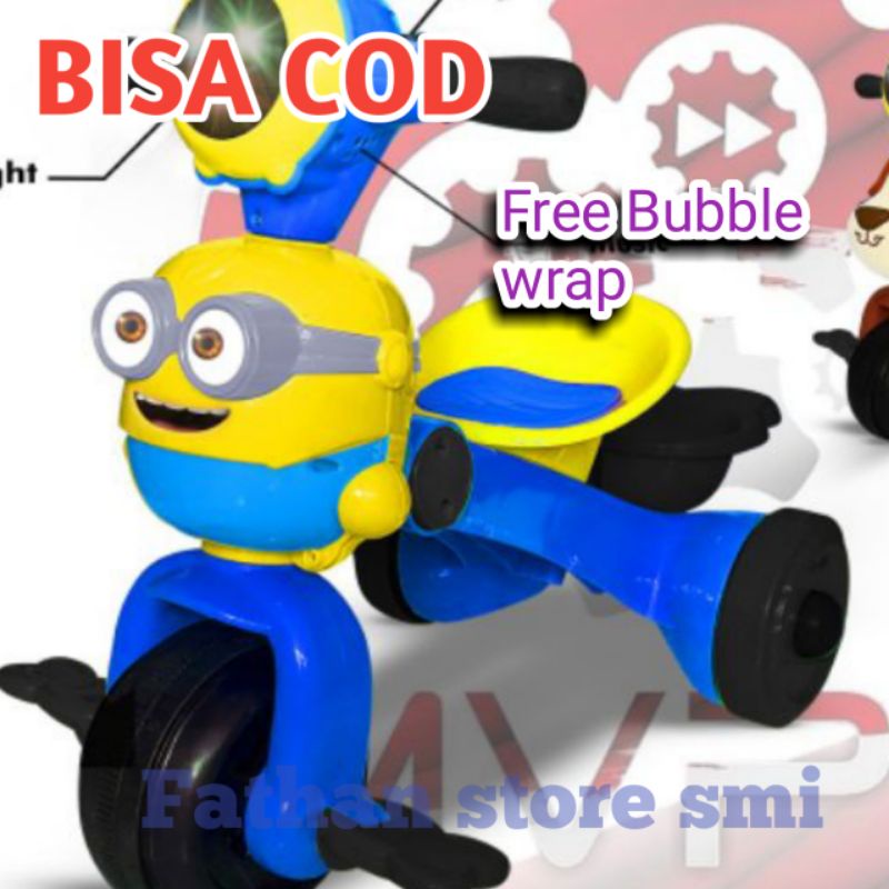 Promo Mainan Maenan Anak Laki Laki Pakai Aki  Sepeda Motor motoran Roda 3 Aki