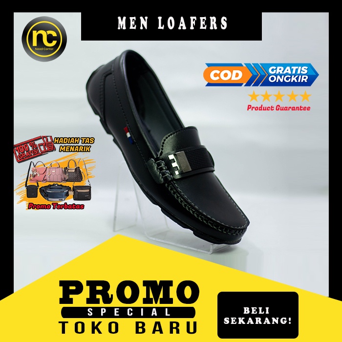 (SANITEC) SEPATU MOCCASINS LOAFERS SLIP ON PRIA KEREN MURAH TERBARU BERKUALITAS BERGARANSI (Sepatu C