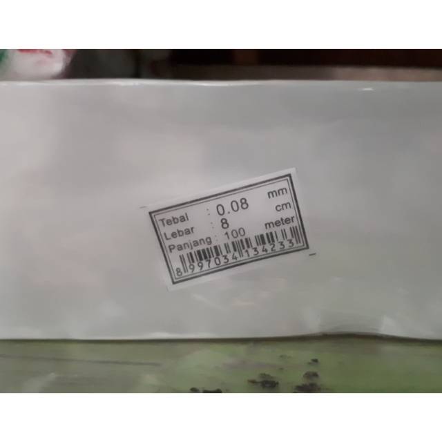 

Plastik PP Roll tebal 0.08x8cmx100m