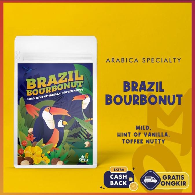 

Kopi Arabika Specialty BRAZIL BOURBONUT 200g | Specialty coffee -Diskon Besar