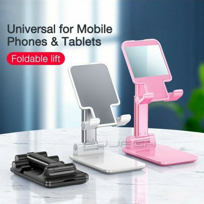 SIAP KIRIM!!! STAND HOLDER HP / HOLDER STAND HP / FOLDING DESKTOP PHONE STAND /  PHONE HOLDER KACA 305D