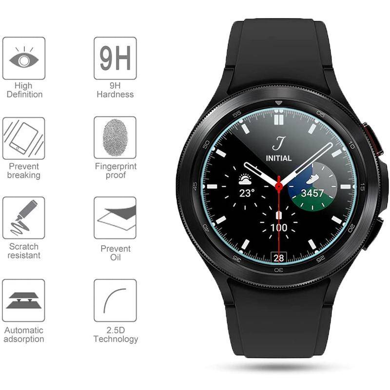 Pelindung Layar Tempered Glass HD 44mm 40mm 46mm 42mm Untuk Samsung Galaxy Watch 4