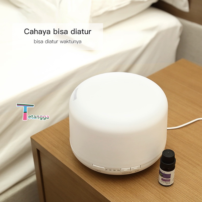 Humidifier Diffuser Air Putih Ultrasonic Aroma Terapi Essential Oil Pelembab 500ML Putih Aroma Terapi Essential Oil Pelembab