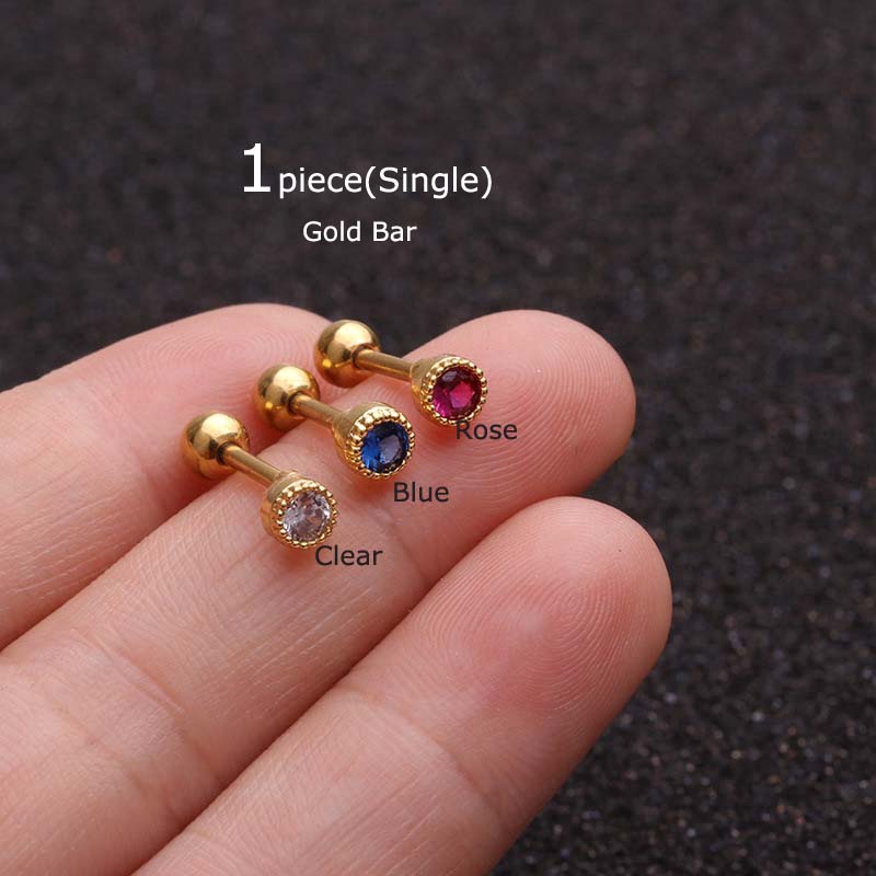 1piece Earring Cartilage 16G Pinna Daith Rook Piercing 6mm Length