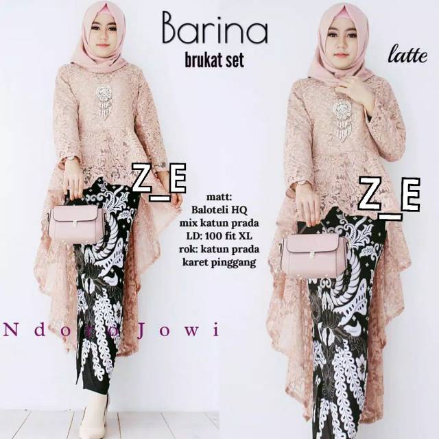 Barina Brukat set || bisa couple sama kemeja atau hem