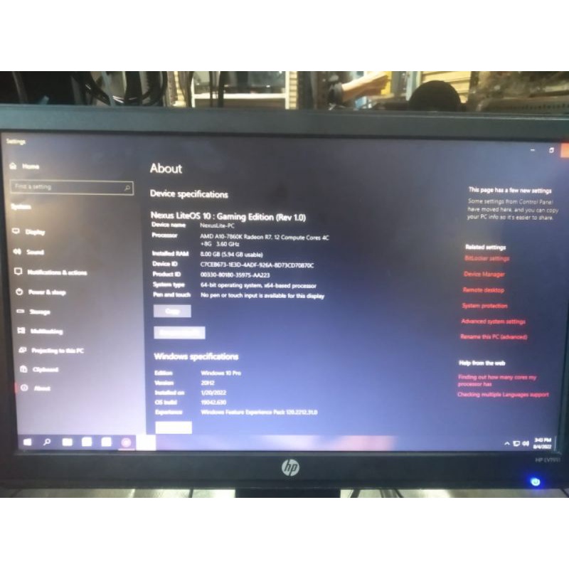 Lcd/Led monitor 20 inch bisa untuk Pc, Laptop&amp; Cctv