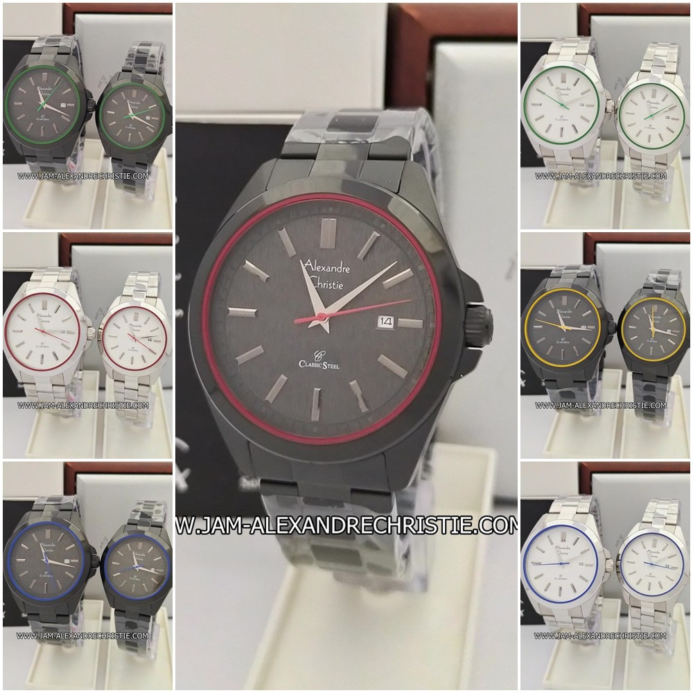 JamTangan Pria Wanita Pasangan Alexandre Christie AC 8644 MD LD Original