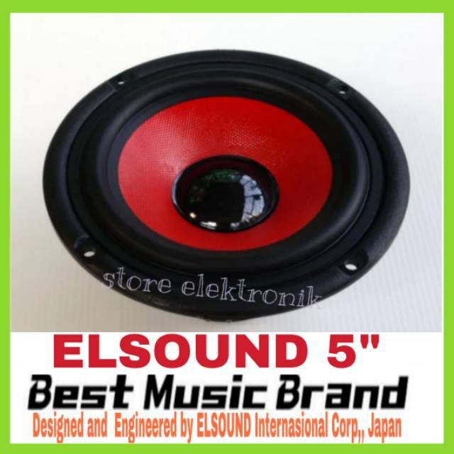 PROMO SPEAKER ELSOUND 5 INCH Merah 5 MK ORIGINAL