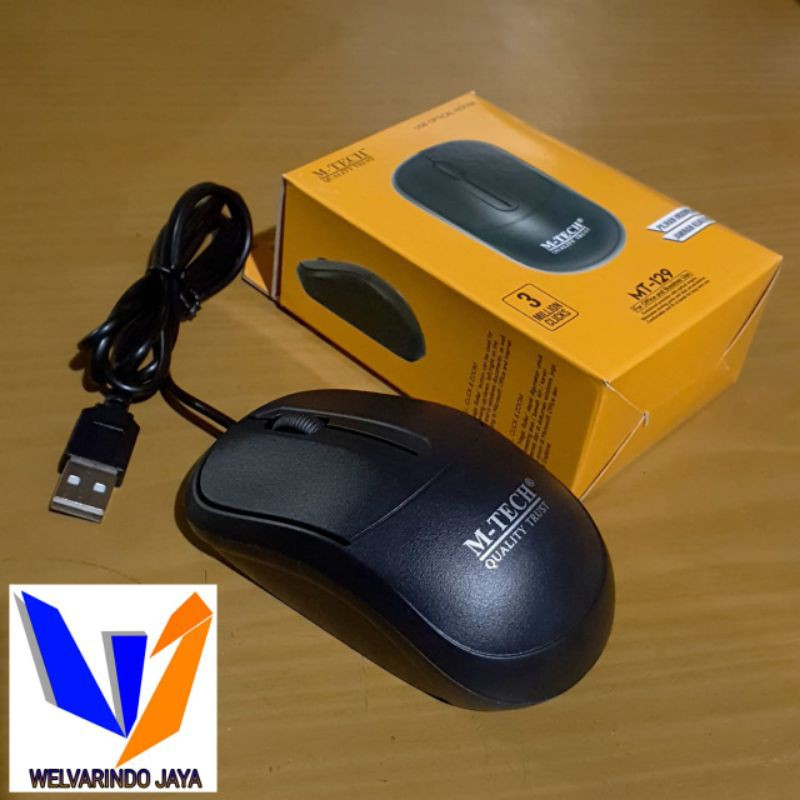 Mouse Kabel usb mtech mouse office/home schooling, dipakai di laptop ato cpu/pc Mtech MT129