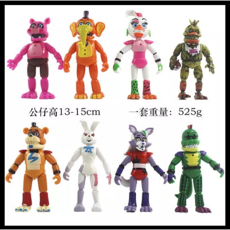 mainan freddy five night at Freddy set 8 pcs