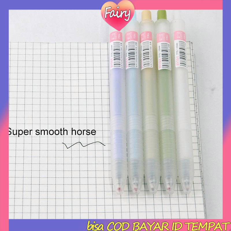 

Pena Air Tipe Dorong Buram Transparan 0.5mm Pena Karbon Peluru Pena Gel Mahasiswa Kreatif F