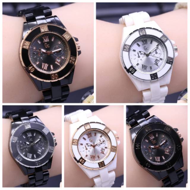 Jam tangan Guess semi keramik (mika) fashion wanita