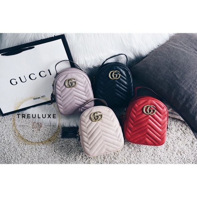 Gucci GG Marmont Matelassé Backpack Mini Bag