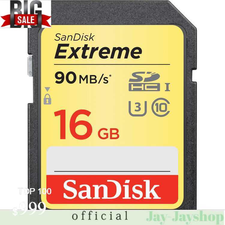 SanDisk Extreme SDHC/XC Card UHS-I Class 10 V30 (90MB/s) - SDSDXNE