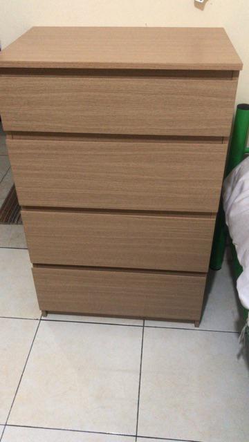 Dekoruma Moku Lemari  Laci Kayu  Olahan 4 Susun Serbaguna Minimalis  Chest of Drawers Shopee  