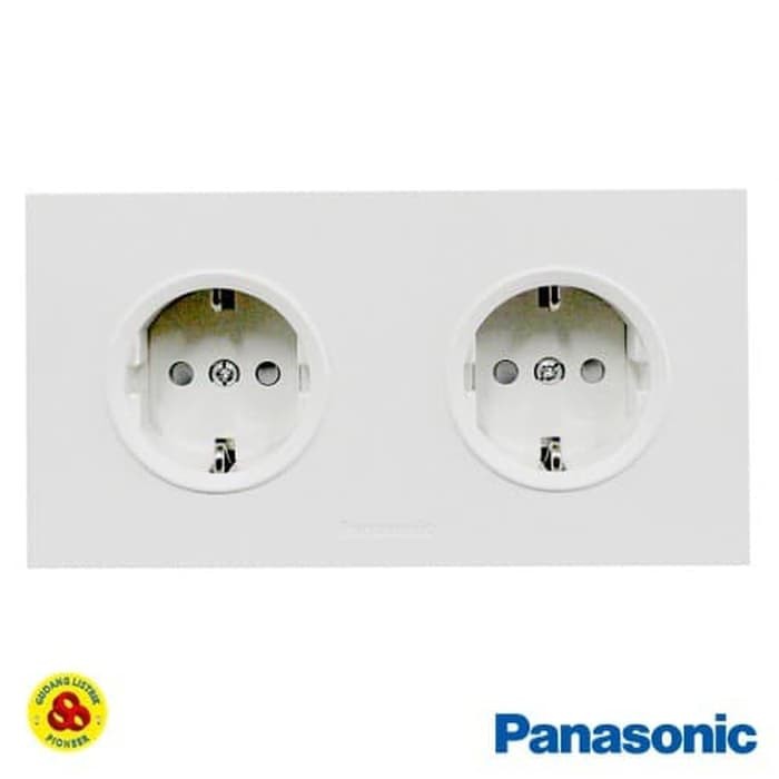 Panasonic Stop Kontak CP 2G WESJP11222W 2 Gang Double Style Series