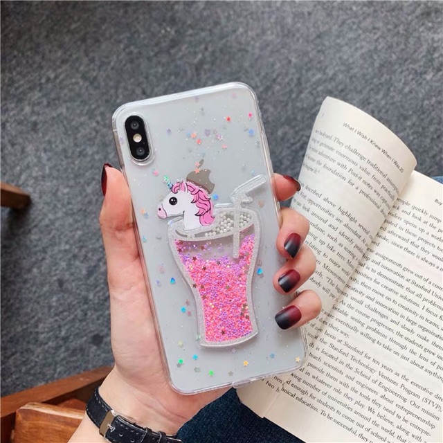 Unicorn Drink Case iPhone Oppo Vivo Xiaomi Samsung Realme M31 M21 A1k A21s A80 Note 20 9 8 5 6 redmi