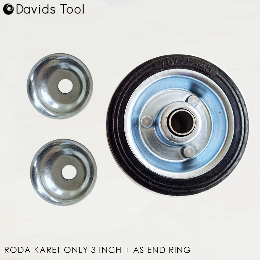 Roda Troli Ban Troly Karet Trolley 3 Inch Only Bushing