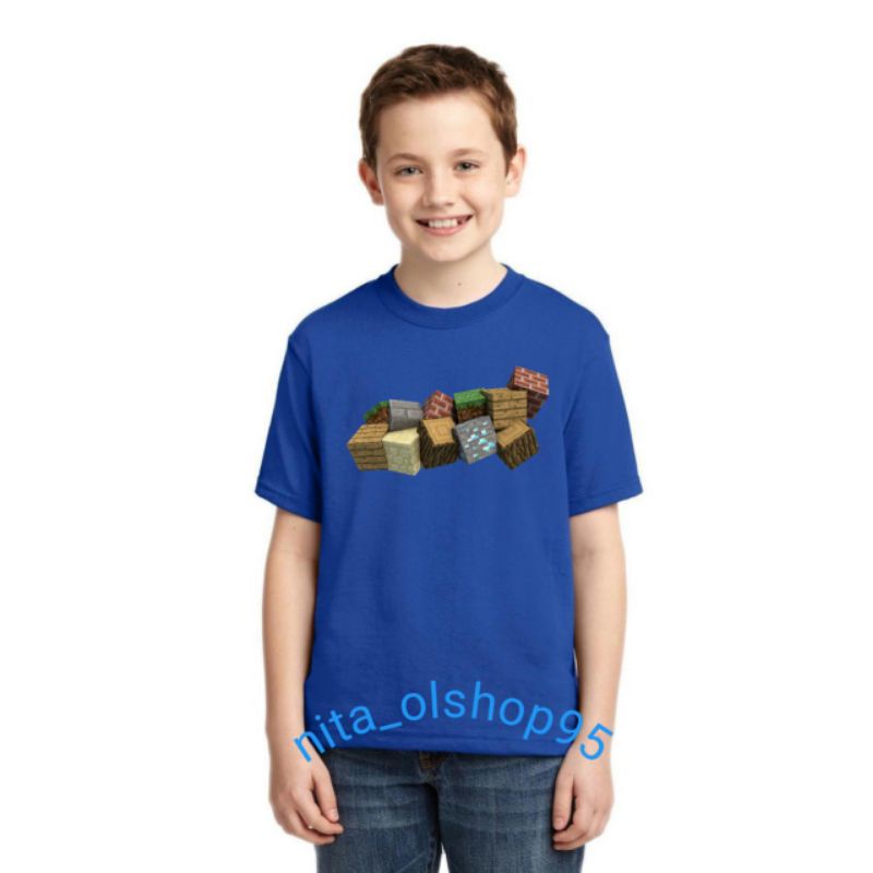 baju minicraft / kaos minecraft / baju anak karakter