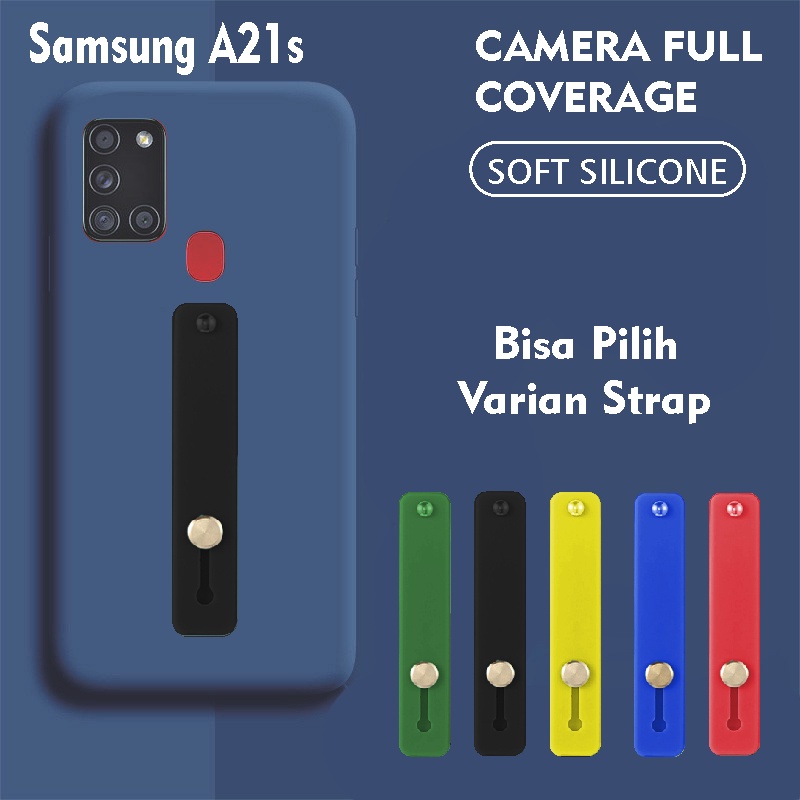 Softcase Silikon Baby Skin 3D Camera For Samsung A21S Free Strap Holder