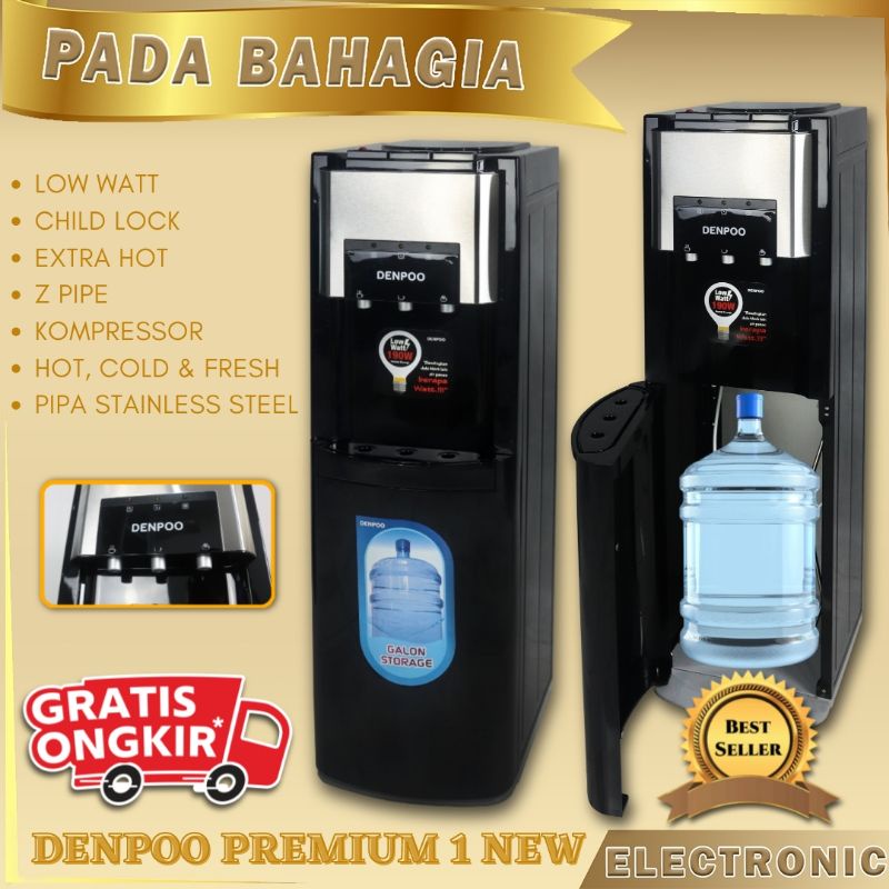 WATER DISPENSER GALON BAWAH DENPOO PREMIUM 1 NEW LOW WATT