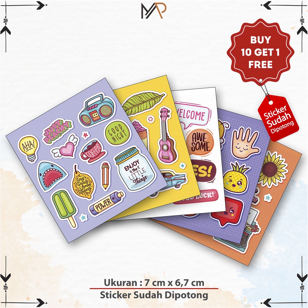 Jual [colourful Series] Mini Colourful Sticker Aesthetic Sticker Case