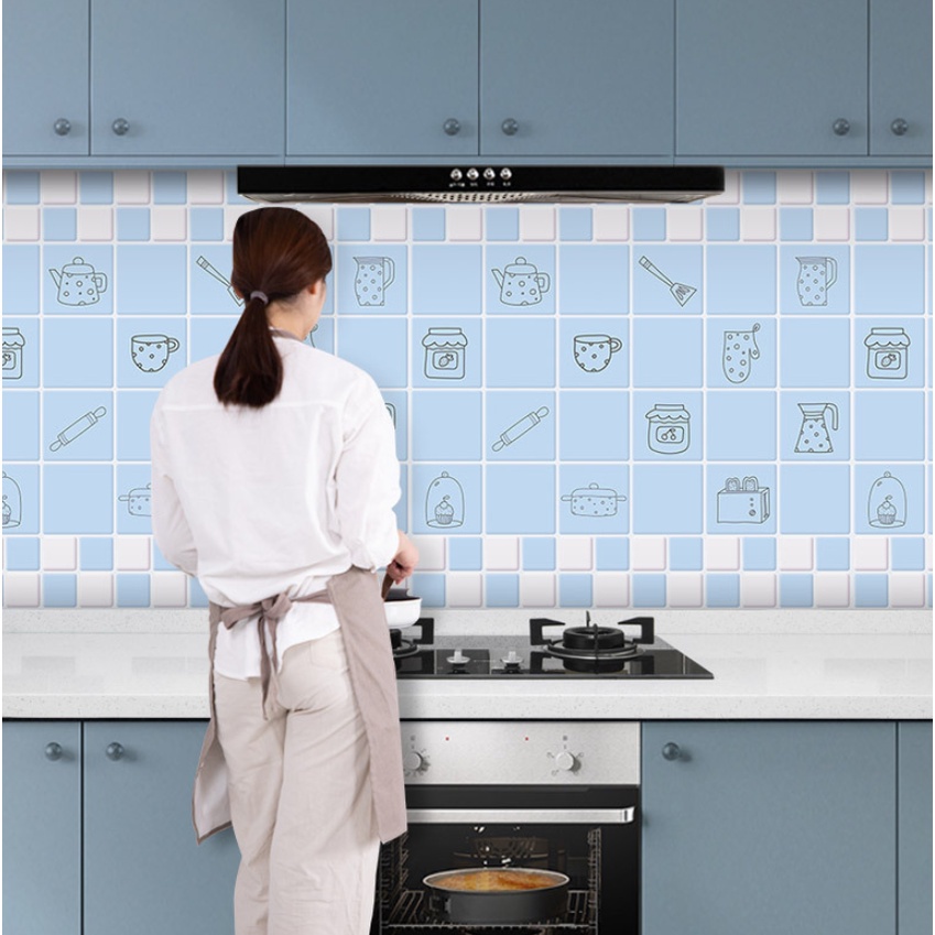 FYGALERYSURABAYA HL0205 Wallpaper Dinding Dapur Anti Minyak 3D Sticker Kitchen