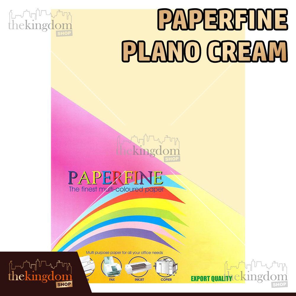 

Paperfine Kertas HVS Warna Plano Cream Krem 61x86cm Isi /500 Lembar
