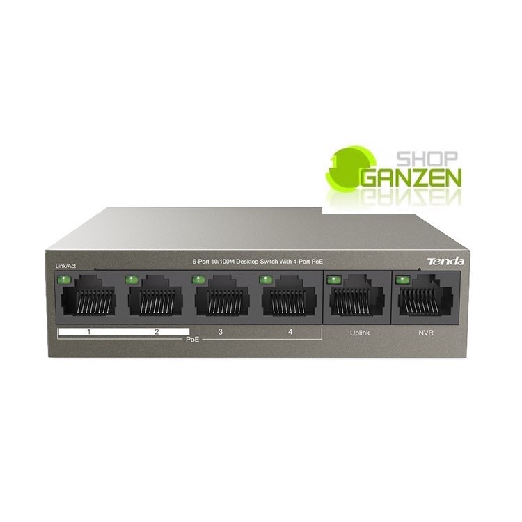 Tenda POE Switch TEF1106P 63W 4 Port + 2 Uplink