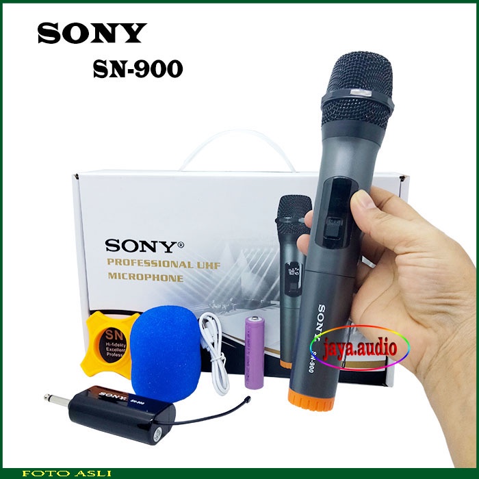 Mik SONY SN-900 Microphone Wireless Mic Tanpa Kabel sony sn 900