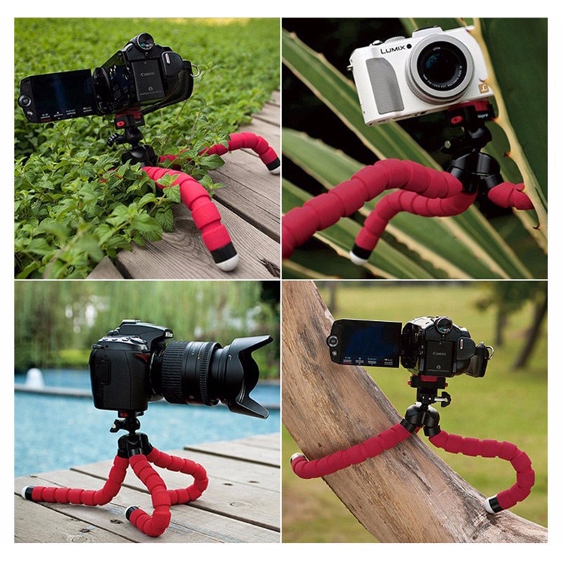 COOLJIER Mini Tripod Octopus for Action Camera/ HP- Black