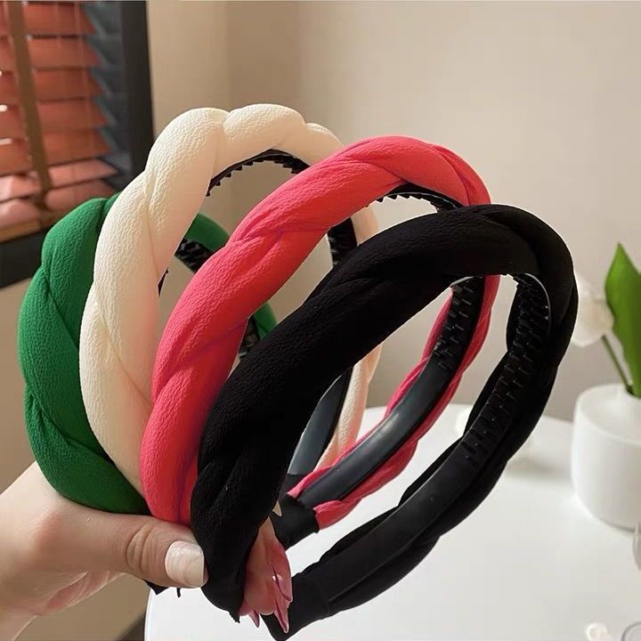 Caliloops Devi Bando Bandana Kepang Korea / Bando Wanita Busa Tebal