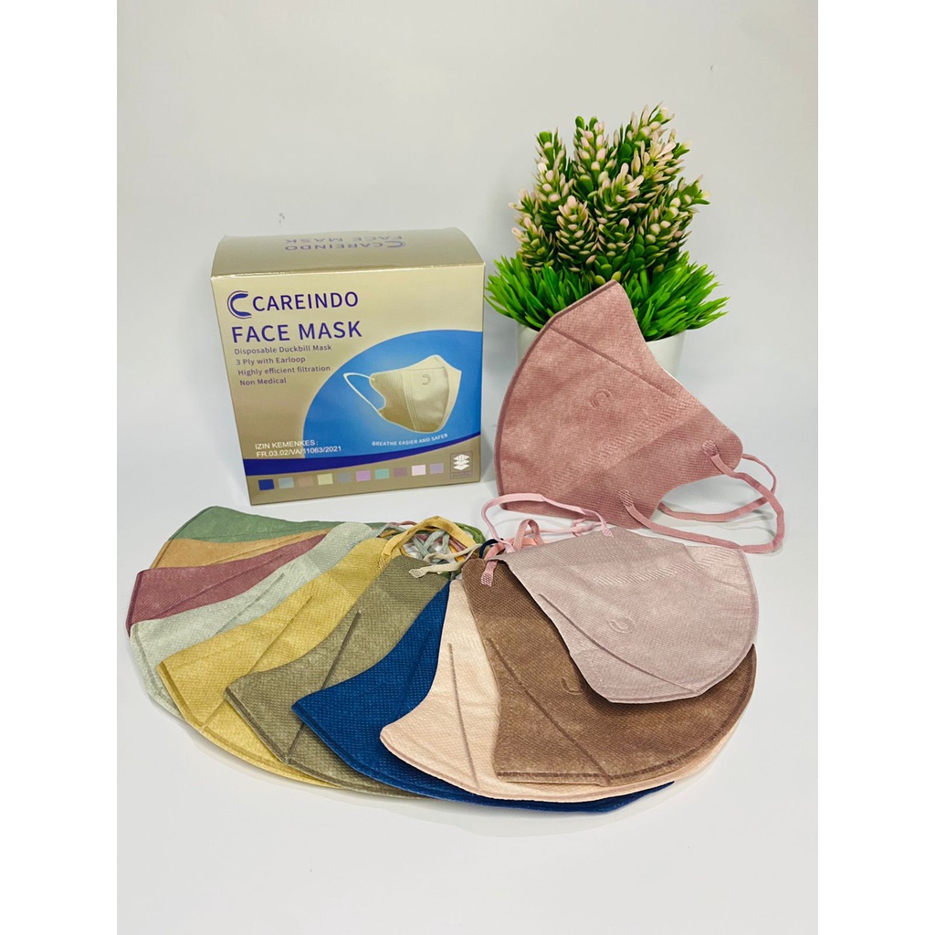 Masker Duckbill C CARE/CCARE 3Ply Garis Embos Mirip Sensi Disposable Premium Mask