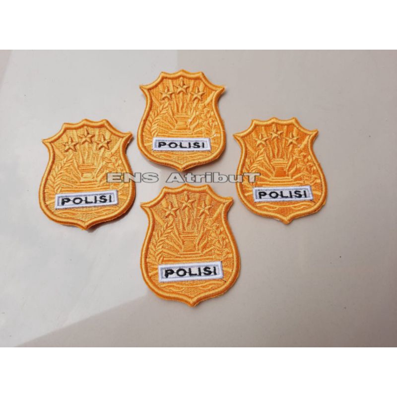 logo kewenangan polri bordir timbul