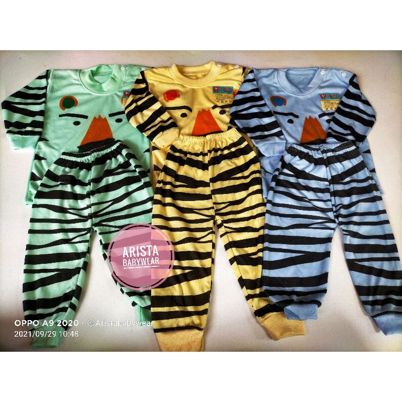 SHEILA BABY - SETELAN BAJU+CELANA PANJANG BAYI, KANCING BAHU,MOTIF BABY TIGER