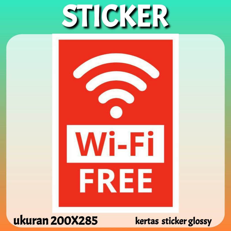

STICKER FREE WIFI UKURAN A4. Y728N